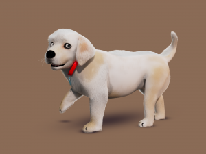 Cartoon Dog Rigged 3D Модель