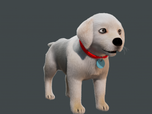 Cartoon Dog Rigged 3D Модель