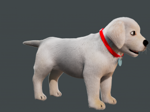 Cartoon Dog Rigged 3D Модель