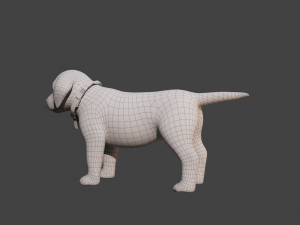 Cartoon Dog Rigged 3D Модель
