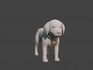 Cartoon Dog Rigged 3D Model