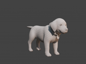 Cartoon Dog Rigged 3D Модель