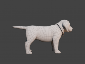 Cartoon Dog Rigged 3D Модель