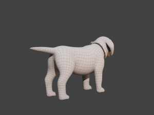 Cartoon Dog Rigged 3D Модель