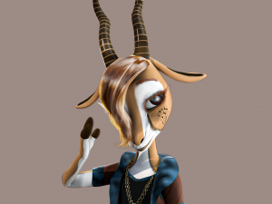 Cartoon Deer Rigged 3Dモデル