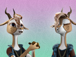 Cartoon Deer Rigged 3D Model