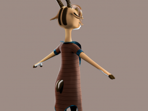 Cartoon Deer Rigged Modèle 3D