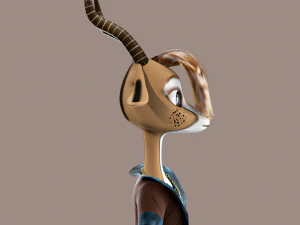 Cartoon Deer Rigged 3D Model
