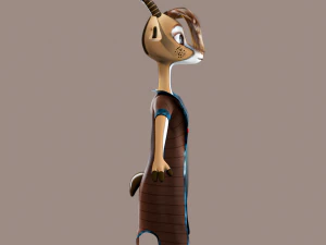 Cartoon Deer Rigged 3D Model