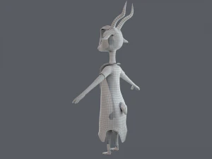 Cartoon Deer Rigged 3D Model