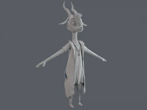 Cartoon Deer Rigged 3D Model