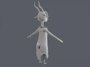Cartoon Deer Rigged 3D Model
