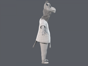 Cartoon Camel Rigged 3D-Modell