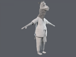 Cartoon Camel Rigged 3D-Modell