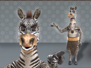 Cartoon Donkey Rigged 3D Model