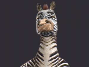 Cartoon Donkey Rigged Model 3D