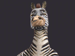 Cartoon Donkey Rigged 3D Model