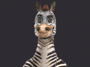 Cartoon Donkey Rigged 3D Model