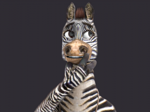Cartoon Donkey Rigged Model 3D