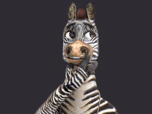 Cartoon Donkey Rigged 3D Model