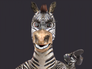 Cartoon Donkey Rigged Model 3D