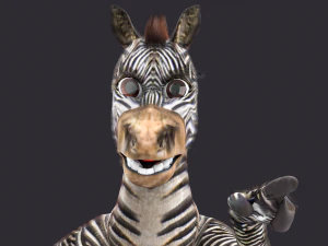 Cartoon Donkey Rigged 3D Model