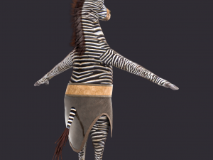 Cartoon Donkey Rigged Model 3D