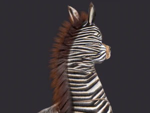 Cartoon Donkey Rigged 3D Model