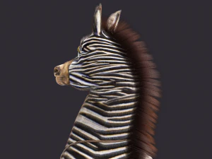 Cartoon Donkey Rigged 3D Model