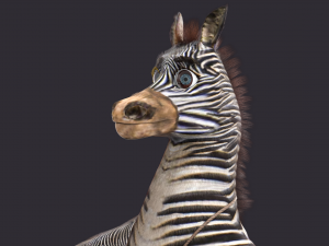 Cartoon Donkey Rigged Model 3D