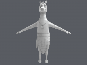 Cartoon Donkey Rigged Model 3D
