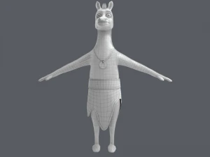 Cartoon Donkey Rigged 3D Model