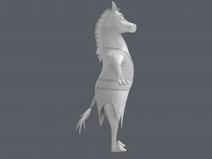 Cartoon Donkey Rigged Model 3D