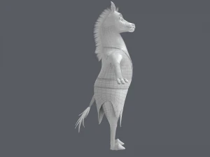 Cartoon Donkey Rigged 3D Model