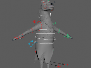 Cartoon Donkey Rigged Model 3D