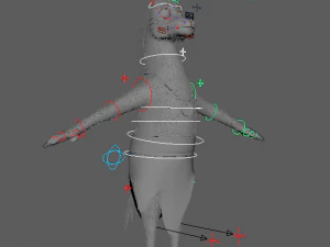 Cartoon Donkey Rigged 3D Model