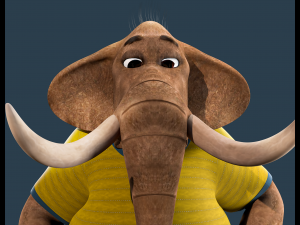 Cartoon Elephant Rigged 3D Модель