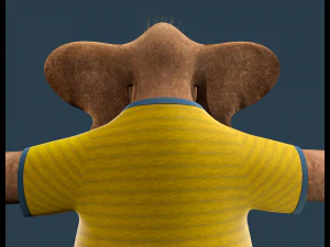 Cartoon Elephant Rigged 3D Model