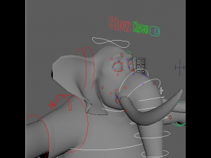 Cartoon Elephant Rigged 3D Модель