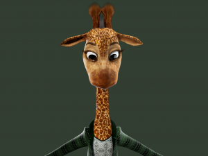 Cartoon Giraffe Rigged 3D Модель