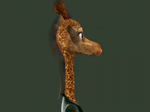 Cartoon Giraffe Rigged 3D Model