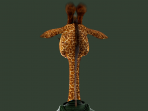Cartoon Giraffe Rigged 3D Модель