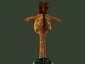 Cartoon Giraffe Rigged 3D Model
