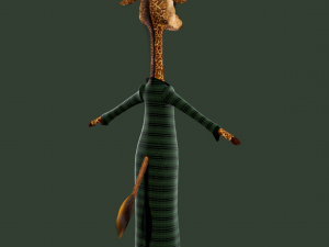 Cartoon Giraffe Rigged 3D Модель