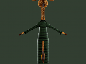 Cartoon Giraffe Rigged 3D Модель