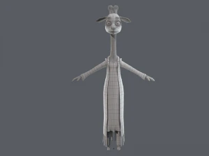 Cartoon Giraffe Rigged 3D Model