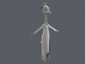 Cartoon Giraffe Rigged 3D Model