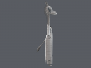 Cartoon Giraffe Rigged 3D Модель