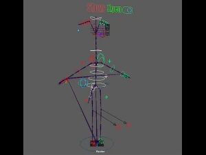 Cartoon Giraffe Rigged 3D Model