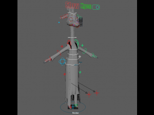 Cartoon Giraffe Rigged 3D Модель